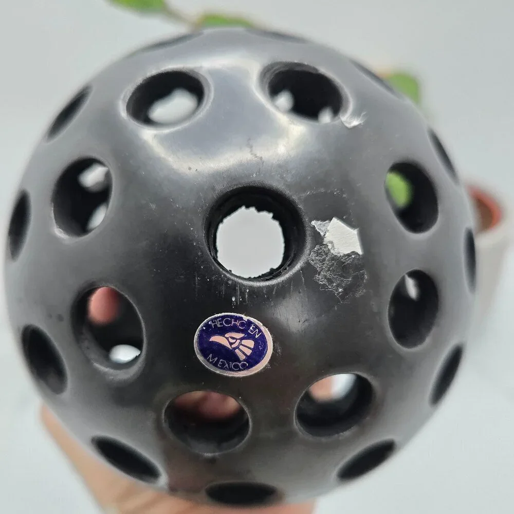 Oaxacan Barro | hematite moon star small mini round pottery pot vase